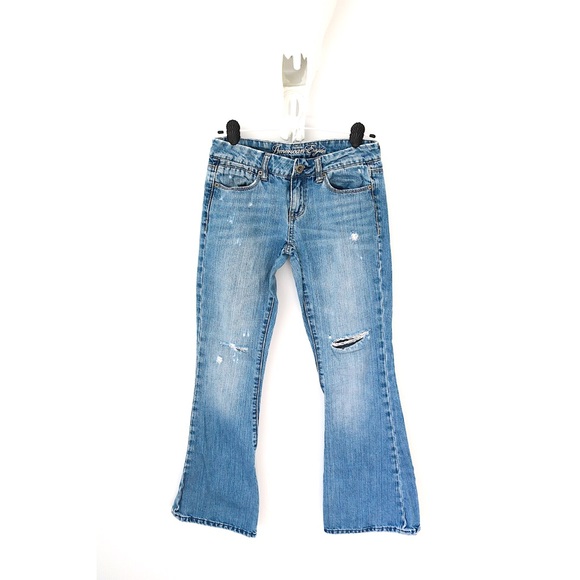 American Eagle Outfitters Denim - American Eagle Real Flare Distressed Short Jeans